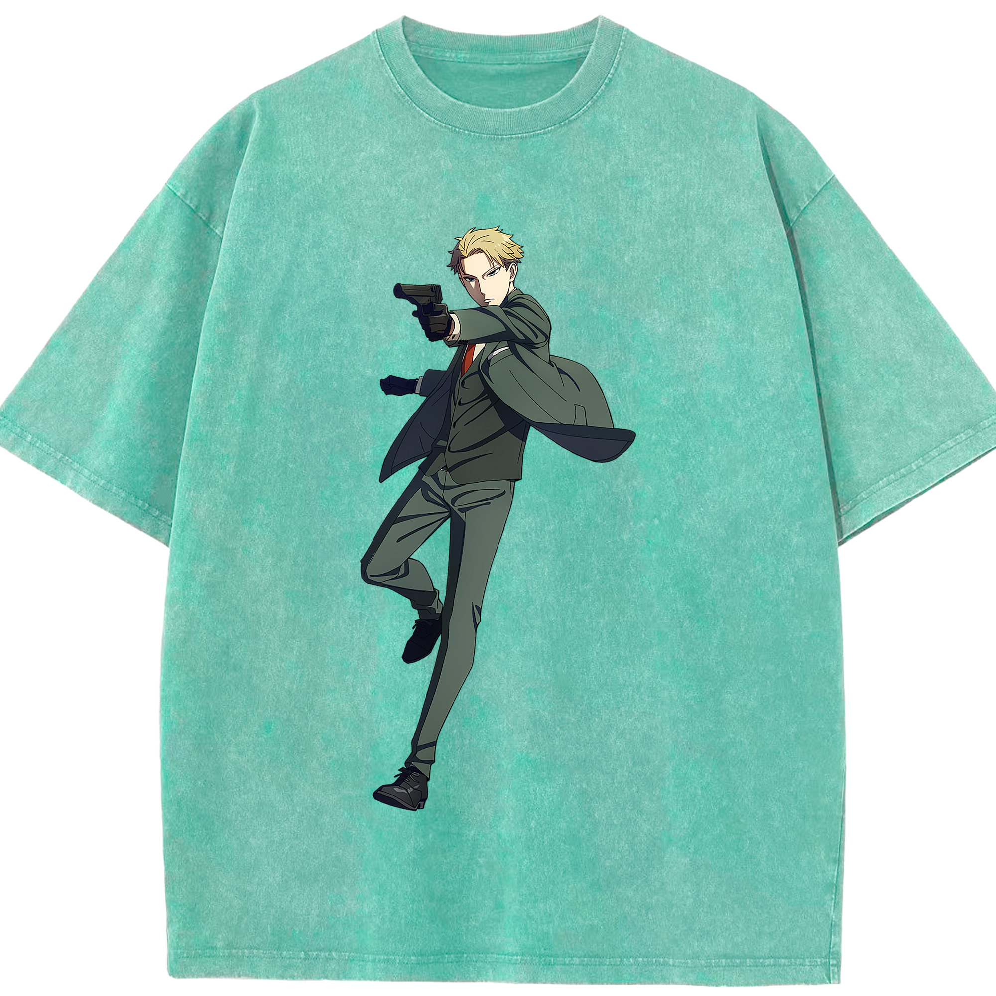 （画像用） SPY×FAMILY间谍家家酒 綿100% ヴィンテージ風 半袖Tシャツ（フロントプリント）